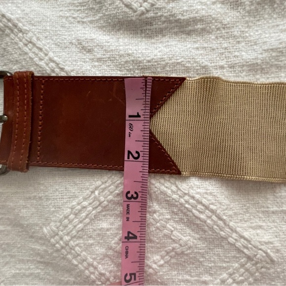 Leather Women's Elastic Leather Belt, Euro 48 - Picture 9 of 10